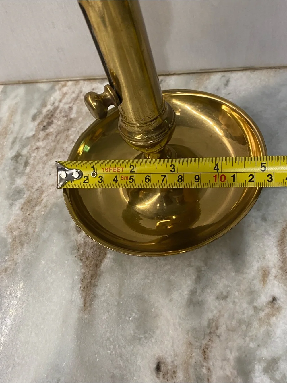 Antique Brass Push Up Ejector Candlestick Vintage Chamberstick Holder